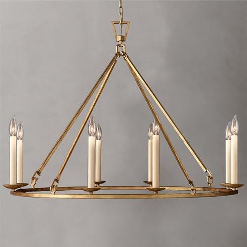 LOVEDIMA 354 Antique Brass 8 Light Chandelier