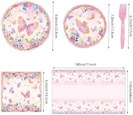 145Pcs Butterfly Birthday Decorations Set