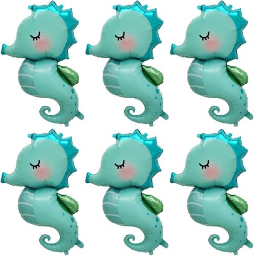 386 Inch Sea Horse Mylar Balloons Set of 6