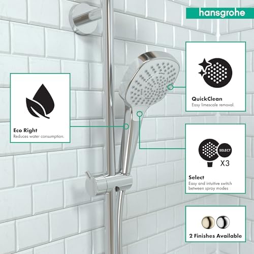 Hansgrohe Croma Select E Handheld Shower Head 4 Inch White Chrome