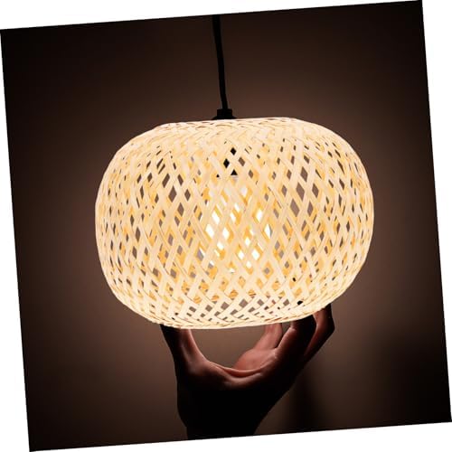 Rustic Wicker Chandelier Lampshade Decor White Basket E27