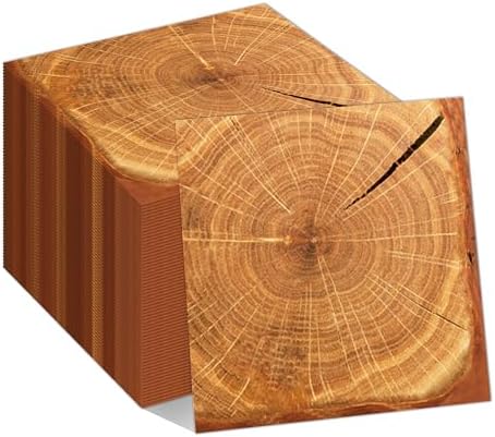 40Pcs Wood Grain Party Napkins 65x65 Inches