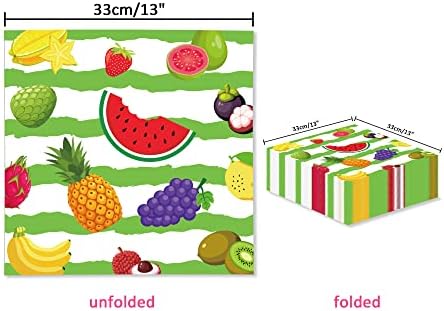 40pcs Fruit Pattern Paper Napkins for Summer Parties