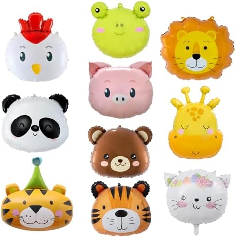 10pcs Farm Animal Balloons for Kids Party Decor