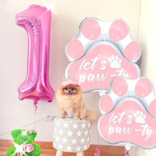 APUXXJUPA Paw Print Balloons 28x26in Dog Party Supplies