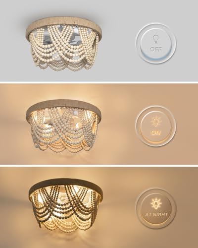 20 Inch Boho Ceiling Fan with Light and Remote