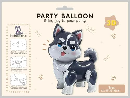 3D Animal Dog Balloons for Birthday Party Decorations