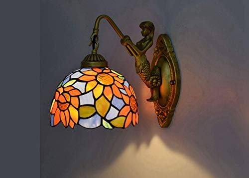 Classic Style Tiffany Stained Glass Wall Lamp with LED Light