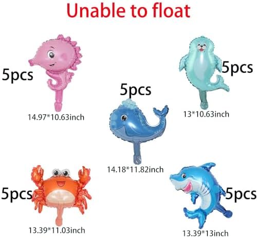 25Pcs Mini Ocean Animal Balloons for Parties