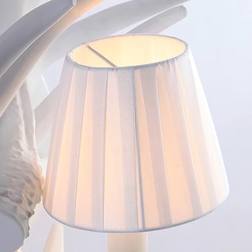 KADELONG Deer Antler Wall Sconce with Fabric Shade