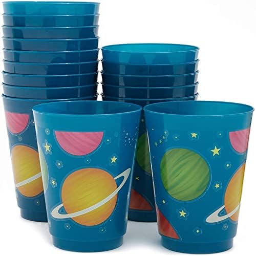 BLUE PANDA 16 oz Reusable Space Cups Set