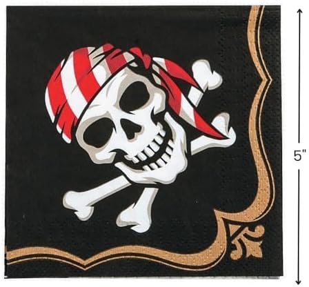 Fun Express Pirate Beverage Napkins 16 Pack