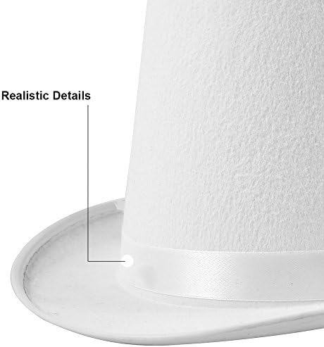 Funny Party Hats White Felt Top Hat