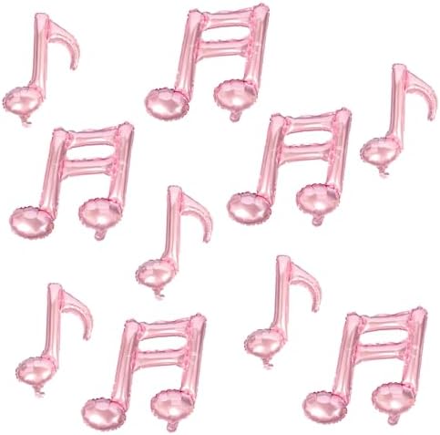 10PCS Music Note Balloons 16 Inch Pink Party Decor