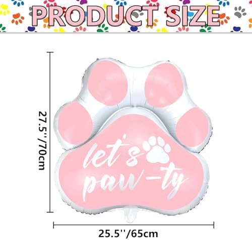 APUXXJUPA Paw Print Balloons 28x26in Dog Party Supplies