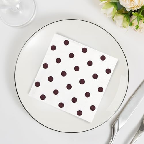 Fun Express Chocolate Polka Dot Napkins - 16 Pack