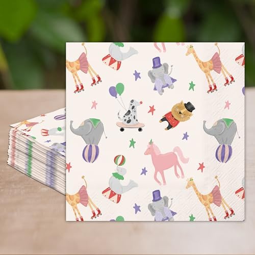 Cheerland Circus Themed Paper Napkins 50pcs
