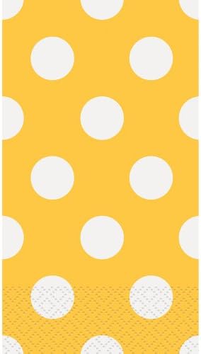 Yellow Polka Dot Guest Napkins 16 Count