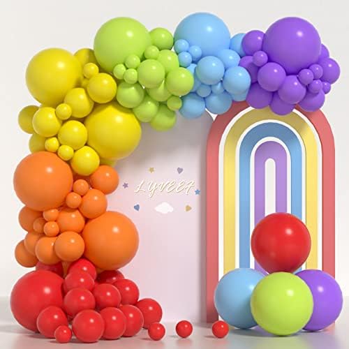 Rainbow Balloon Garland Kit with 90 Balloons