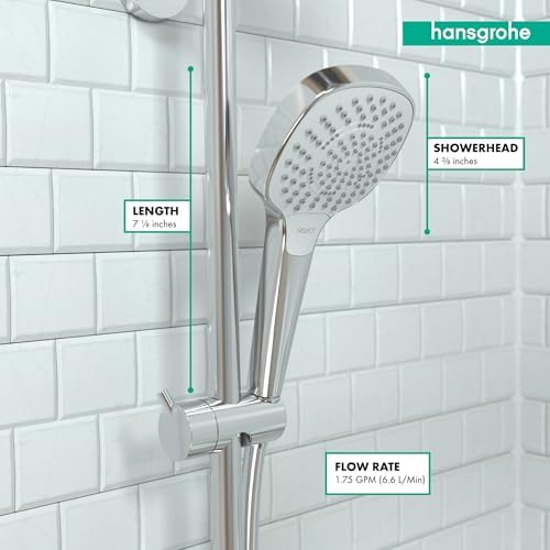 Hansgrohe Croma Select E Handheld Shower Head 4 Inch White Chrome