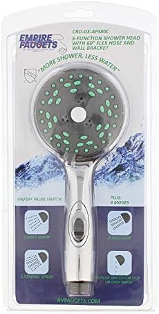 Empire Faucets 5-Function Handheld Shower Head with Hose and Mount Chrome