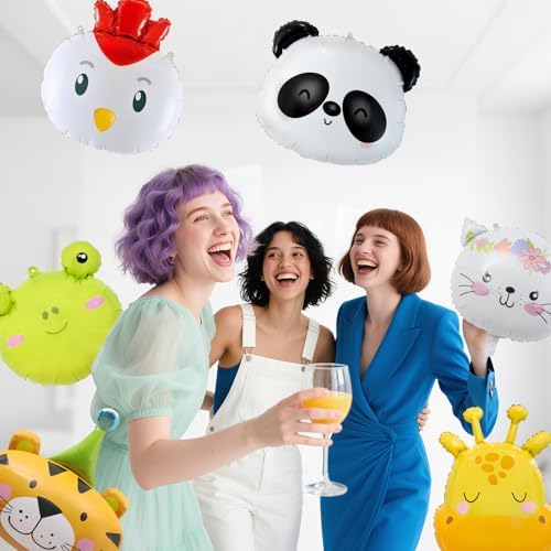 10pcs Farm Animal Balloons for Kids Party Decor