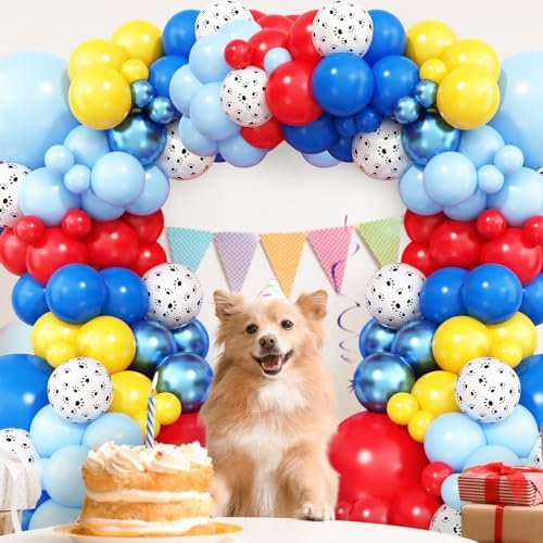 Blue Balloons Arch Garland Kit for Dog Paw Themed Parties