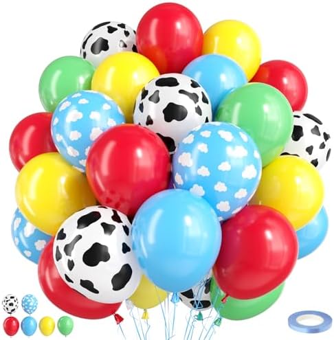 Farm Animal Print Balloons Set 50Pcs 12 Inch Party Decor