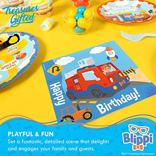 Treasures Gifted Blippi Themed Napkins Pack of 16