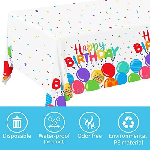 Gatherfun Birthday Disposable Tablecloth 54x108 3 PCS