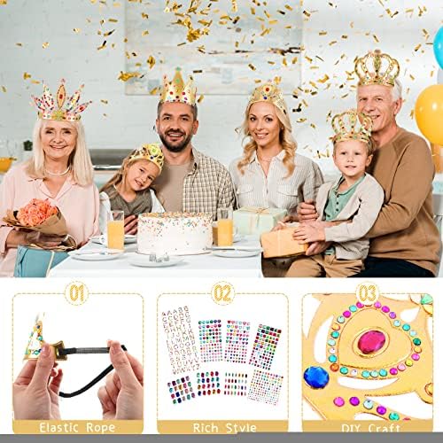 Civaner 17 Pcs Princess Party Crowns DIY Craft Kit