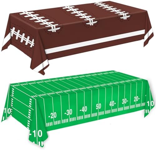 Oigco Football Tablecloth 54x108 Inch 2 Pack