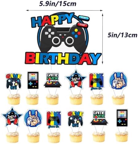 GARDELF Video Game Birthday Party Decor Set Blue