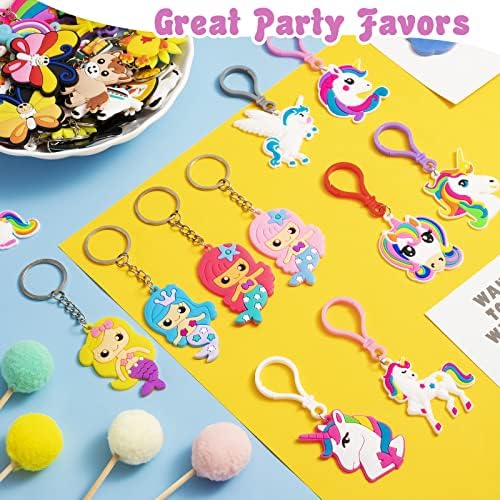 Highergo 120 Pcs Cartoon Keychains Bulk for Kids