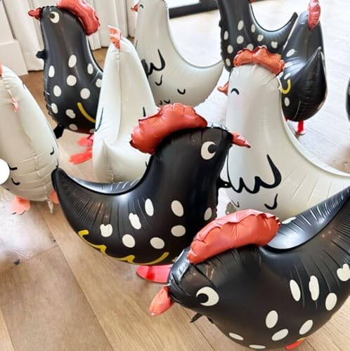 Wstewoo Walking Chicken Balloons Pack of 4
