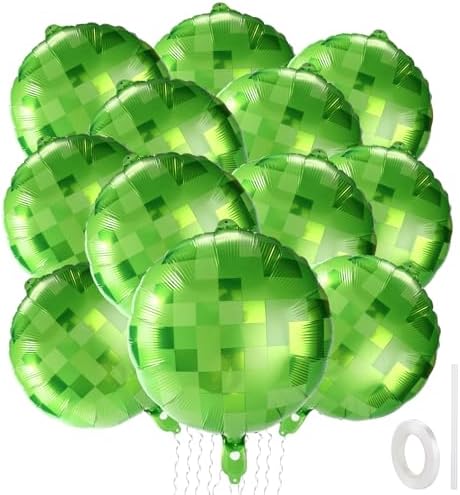 8pcs Pixel Balloons 18 Inches Green Party Decorations