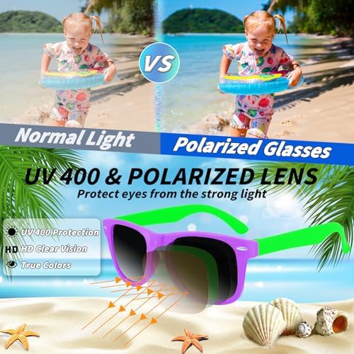 Kids Neon Sunglasses Bulk - 48 Pieces Summer Beach Party Glasses