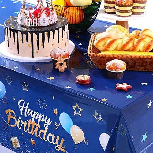 Navy Blue and Gold Birthday Decorations 56 Pcs Party Kit