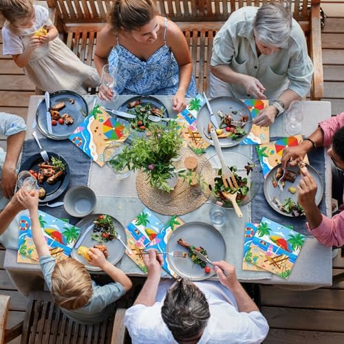 40PCS Beach Party Napkins with Sea Designs