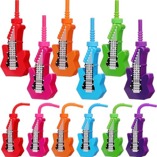 Tanlade 12 Pcs Electric Guitar Cups with Straws