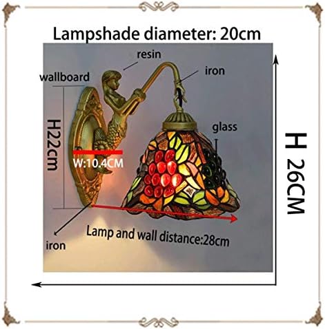 European Style Wall Lamp Black Bottom Grape Design