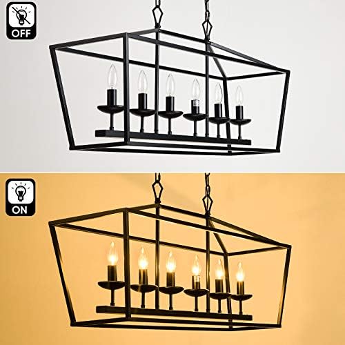 Shine Decor 6 Light Kitchen Island Linear Chandelier