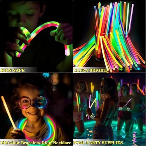 TURNMEON 960 Pack Ultra Bright Glow Sticks