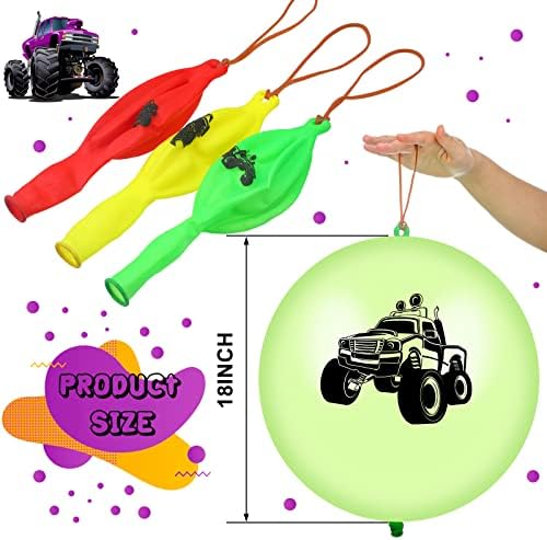 Jerify 36 Pcs Truck Punch Balloons Party Decorations