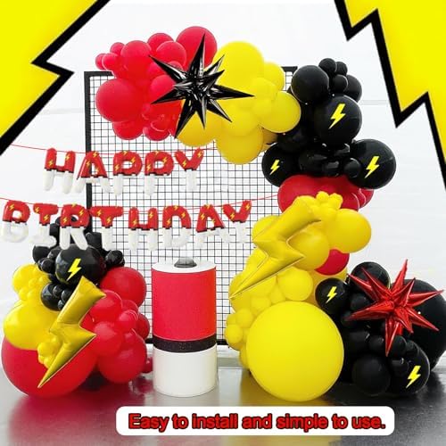 Red and White Cartoon Birthday Foil Balloons