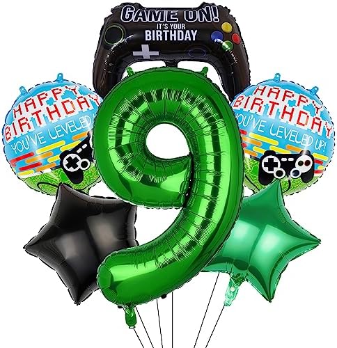 6Pcs Video Game Themed Balloons for Birthday Parties