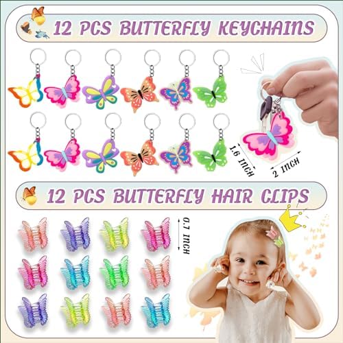 144 Pcs Butterfly Party Favors Set for Kids