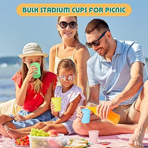 Gerrii 60 Piece 16oz Reusable Plastic Cups for Parties