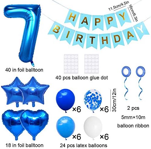 Huture 7th Birthday Balloon Decor Kit