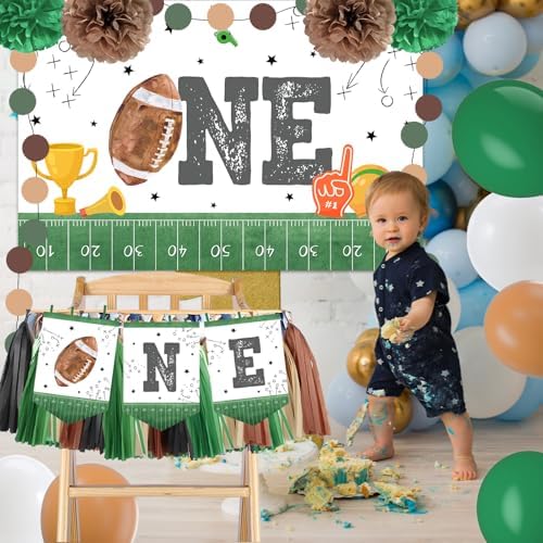 Football 1st Birthday Banner Decorations Set